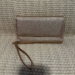 Charlotte Russe Rose Gold Clutch Wristlet
